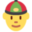 Person with Skullcap emoji, Twitter / X design