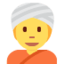 Person Wearing Turban emoji, Twitter / X design
