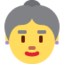 Download Old Woman emoji, Twitter / X style