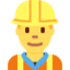 Man Construction Worker emoji, Twitter / X design