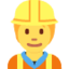 Construction Worker emoji, Twitter / X design