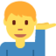 Download Man Tipping Hand emoji, Twitter / X style