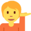 Person Tipping Hand emoji, Twitter / X design