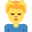 Man Getting Massage emoji, Twitter / X design