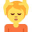 Person Getting Massage emoji, Twitter / X design