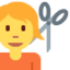 Download Person Getting Haircut emoji, Twitter / X style