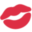 Kiss Mark emoji, Twitter / X design
