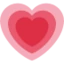 Growing Heart emoji, Twitter / X design