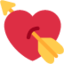 Download Heart with Arrow emoji, Twitter / X style