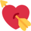 Heart with Arrow emoji, Twitter / X design
