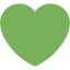 Green Heart emoji, Twitter / X design