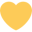 Yellow Heart emoji, Twitter / X design