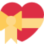 Download Heart with Ribbon emoji, Twitter / X style