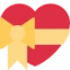 Heart with Ribbon emoji, Twitter / X design