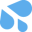 Sweat Droplets emoji, Twitter / X design