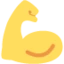 Flexed Biceps emoji, Twitter / X design