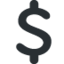 Heavy Dollar Sign emoji, Twitter / X design