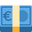 Euro Banknote emoji, Twitter / X design