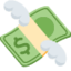 Money with Wings emoji, Twitter / X design