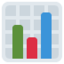 Bar Chart emoji, Twitter / X design