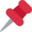Pushpin emoji, Twitter / X design