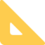 Triangular Ruler emoji, Twitter / X design