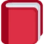 Closed Book emoji, Twitter / X design