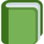 Green Book emoji, Twitter / X design