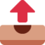 Outbox Tray emoji, Twitter / X design