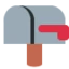Closed Mailbox with Lowered Flag emoji, Twitter / X design