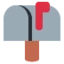 Closed Mailbox with Raised Flag emoji, Twitter / X design