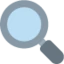 Magnifying Glass Tilted Left emoji, Twitter / X design
