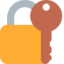 Download Locked with Key emoji, Twitter / X style