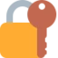 Locked with Key emoji, Twitter / X design