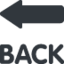 Back Arrow emoji, Twitter / X design