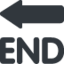 End Arrow emoji, Twitter / X design