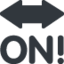 ON! Arrow emoji, Twitter / X design