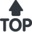 Top Arrow emoji, Twitter / X design