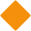 Large Orange Diamond emoji, Twitter / X design