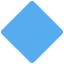 Large Blue Diamond emoji, Twitter / X design