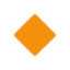 Small Orange Diamond emoji, Twitter / X design