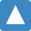 Upwards Button emoji, Twitter / X design