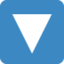 Downwards Button emoji, Twitter / X design