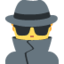 Man Detective emoji, Twitter / X design