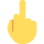 Middle Finger emoji, Twitter / X design