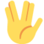 Vulcan Salute emoji, Twitter / X design