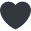 Black Heart emoji, Twitter / X design