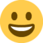 Grinning Face emoji, Twitter / X design