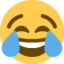 Face with Tears of Joy emoji, Twitter / X design