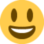 Grinning Face with Big Eyes on Twitter / X
